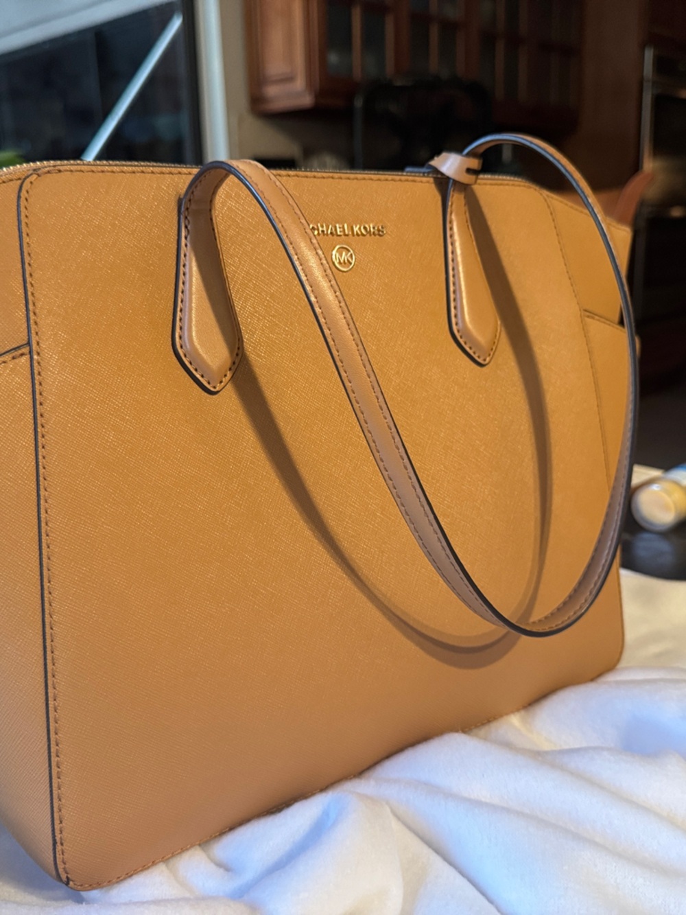 Michael Kors Camel Saffiano Leather Tote